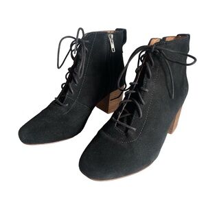 Madewell Emilia Lace Up Suede Booties